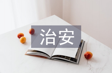治安形勢分析報告